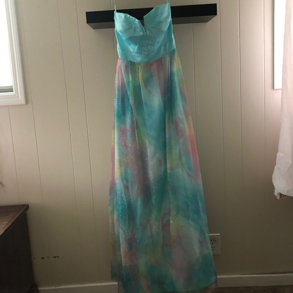 Blue and muti colored Prom/homecoming dress